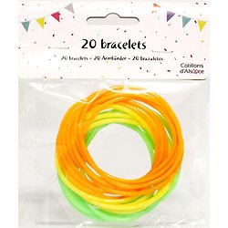  Set de 20 bracelets en plastiques