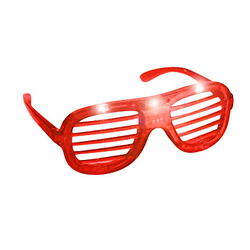 Lunettes lumineuses stores 3 LEDs Rouge