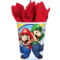 8 Gobelets en carton Super Mario ™ 266 ml