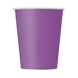 14 Gobelets en carton violets 270 ml