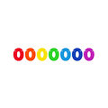 Guirlande fanions chiffres multicolores 6 m