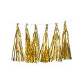 Guirlande tassel 12 pompons dorés métallisés