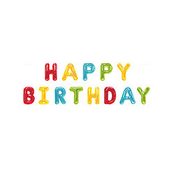 Guirlande lettres colorées Happy Birthday 2,74 m