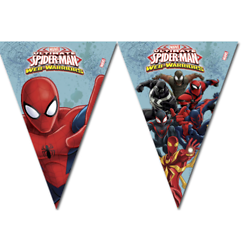 Guirlande à fanions Spiderman Web-Warriors™ 2.60 m