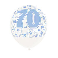 Ballons bleus Age 70 ans