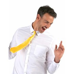 Cravate jaune fluo adulte