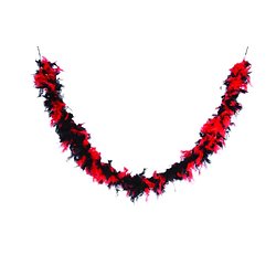 Boa plumes - 1, 80 m 50 gr - noir et rouge