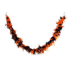 Boa plumes - 1, 80 m 50 gr - noir et orange