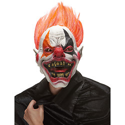 Masque latex clown de l'enfer adulte Halloween