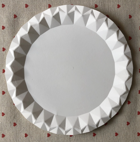 Assiette carton blanc design 23 cm. Par 50