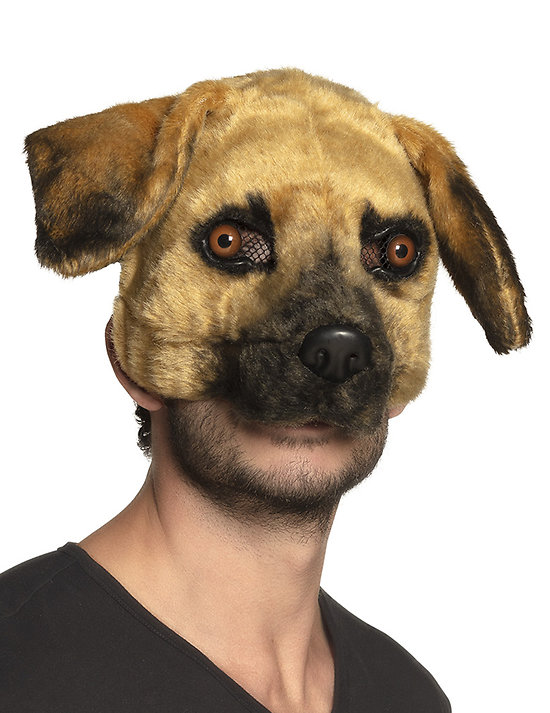 Masque chien peluche adulte