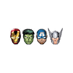 6 masques en carton Avengers Mighty ™
