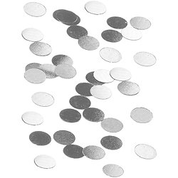 Confettis de table ronds argent 1,2 cm