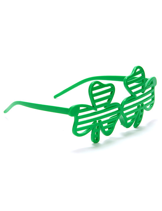 Lunettes humoristiques trèfles verts Saint-Patrick