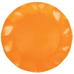 20 Assiettes pétale 27 cm orange. Biodégradables et compostables