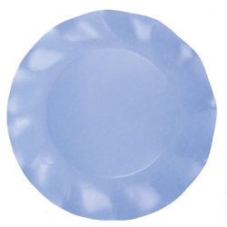 20 Assiettes pétale 27 cm bleues. Biodégradables et compostables