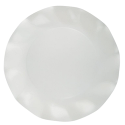 20 Assiettes pétale 27 cm blanches. Biodégradables et compostables