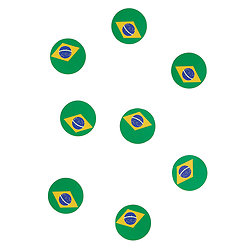150 confettis de table drapeau Brésil