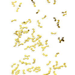 Confettis de table forme note de musique dorés 10 gr