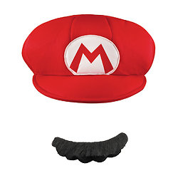 Casquette et Moustache Mario™ Adulte