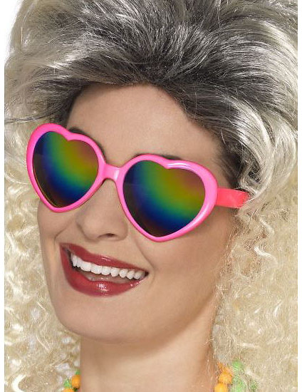 Lunettes coeur avec verres multicolore femme