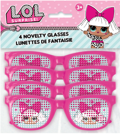 4 Paires de lunettes roses à pois LOL Surprise™