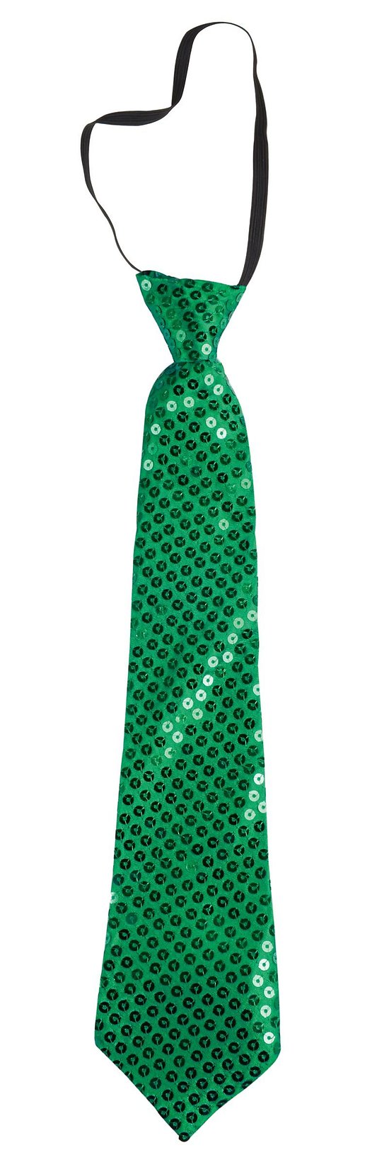 Cravate à sequins verts adulte