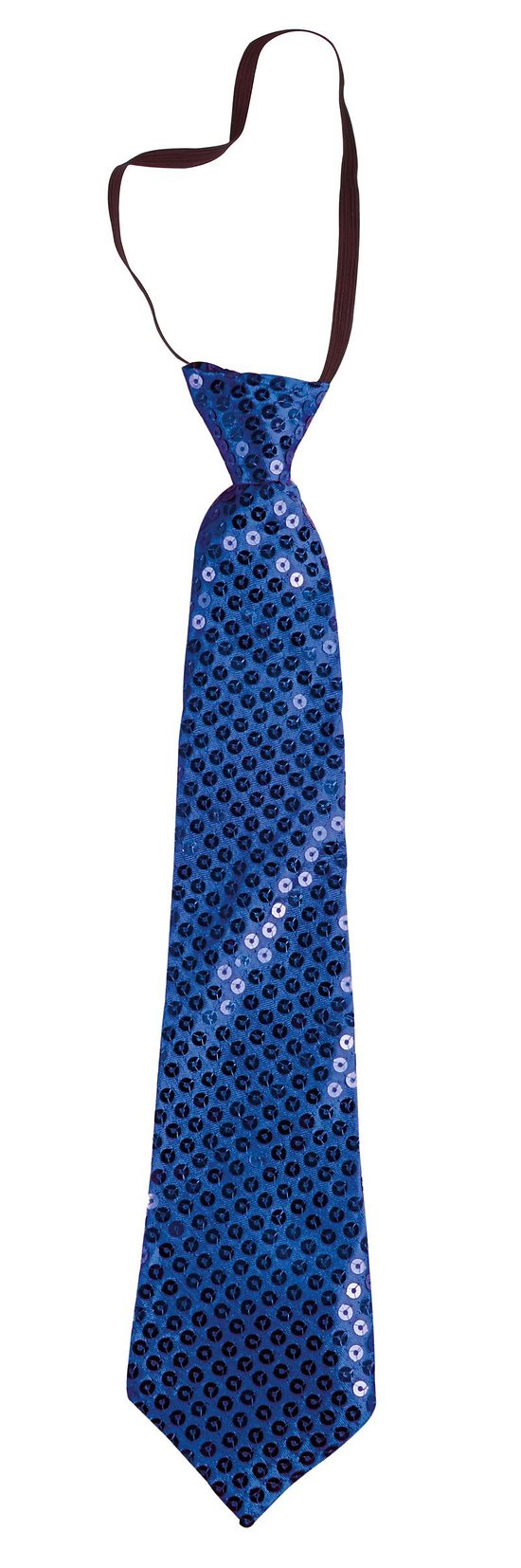 Cravate à sequins bleues adulte