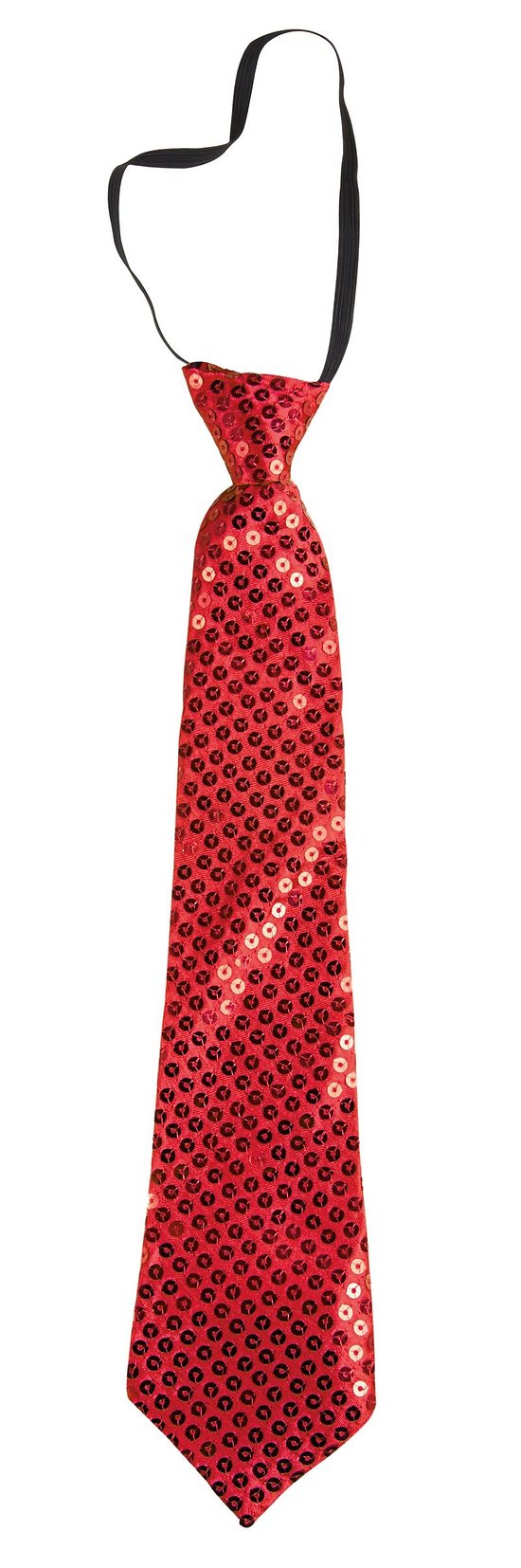 Cravate rouge à sequins adulte