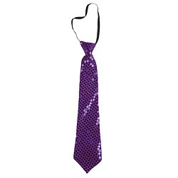 Cravate à paillettes violettes adulte