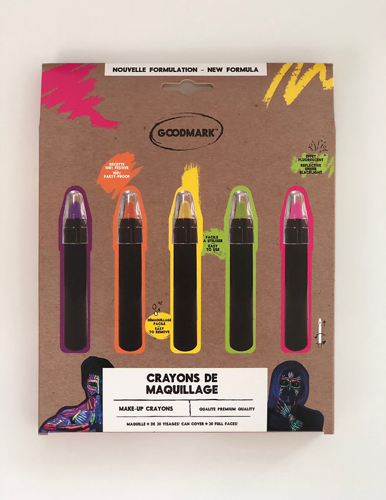 5 Crayons de maquillage UV 2,8 g