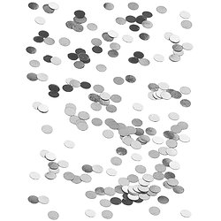 Petits confettis de table ronds argentés 0.6 cm