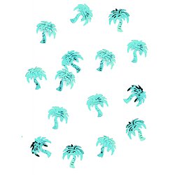 Confettis de table forme palmier turquoise 10 g
