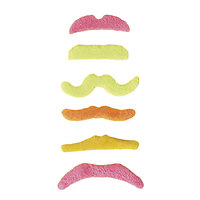Moustaches - fluo - lot de 6
