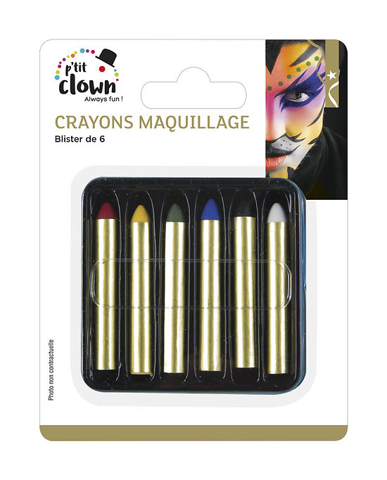 Crayons maquillage - lot de 6