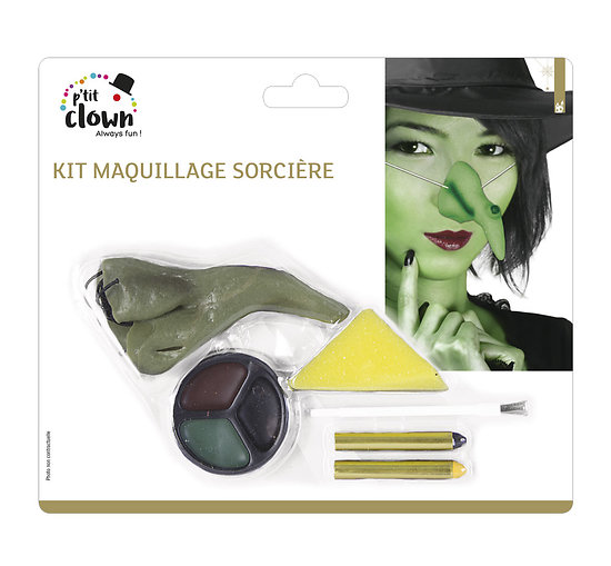 Kit maquillage sorcière vert