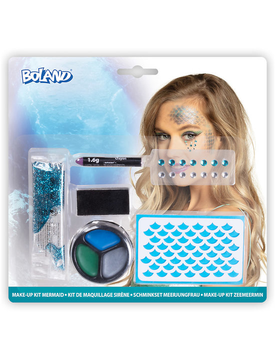 Kit maquillage sirène bleue adulte