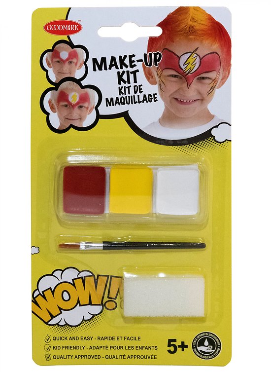 Kit maquillage super héros avec pinceau et éponge enfant