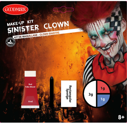  Kit maquillage clown sinistre adulte