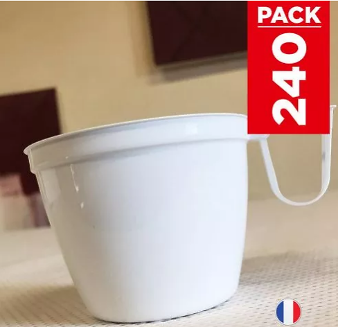 Pack 240 tasses café 15 cl. Lavables - Réutilisables