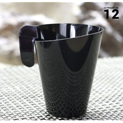 12 Tasses design noires 15 cl. Recyclables - Réutilisables