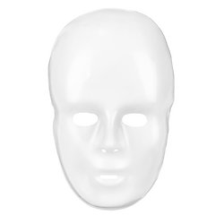 Masque blanc adulte en plastique