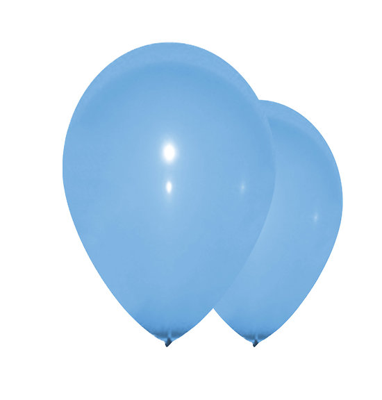 Ballons bleu clair - diamètre 30 cm - lot de 10