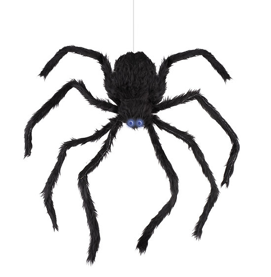Araignée grimpante animée - 80 cm - noir