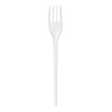 50 Fourchettes en plastique blanc 16,5 cm