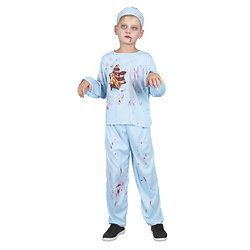 Costume chirurgien zombie - enfant - bleu