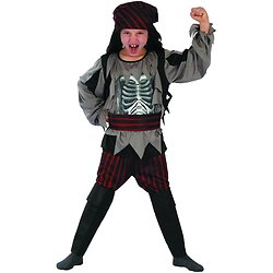 Costume pirate squelette - enfant - 10/12 ans