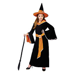 Costume sorcière - enfant - noir, orange