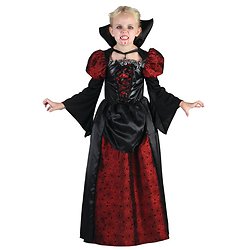 Costume vampiresse - enfant - noir, rouge
