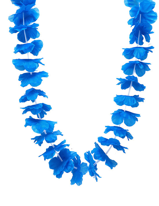 Collier hawaï bleu